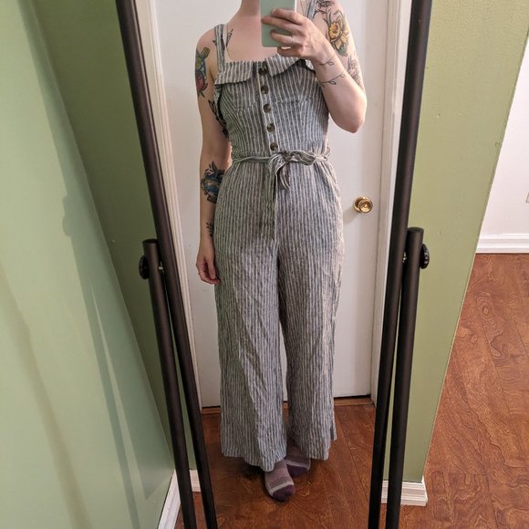 American Eagle Outfitters striped Jumpsuit - Picture 7 of 9